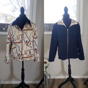 St John Sport Reversible Silk Jacket sz Medium